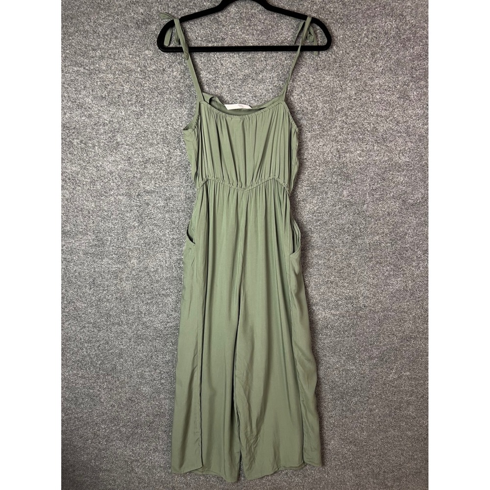 NEW Gap Jumpsuit Womens Small Green Shoulder Sleeveless Wide Leg